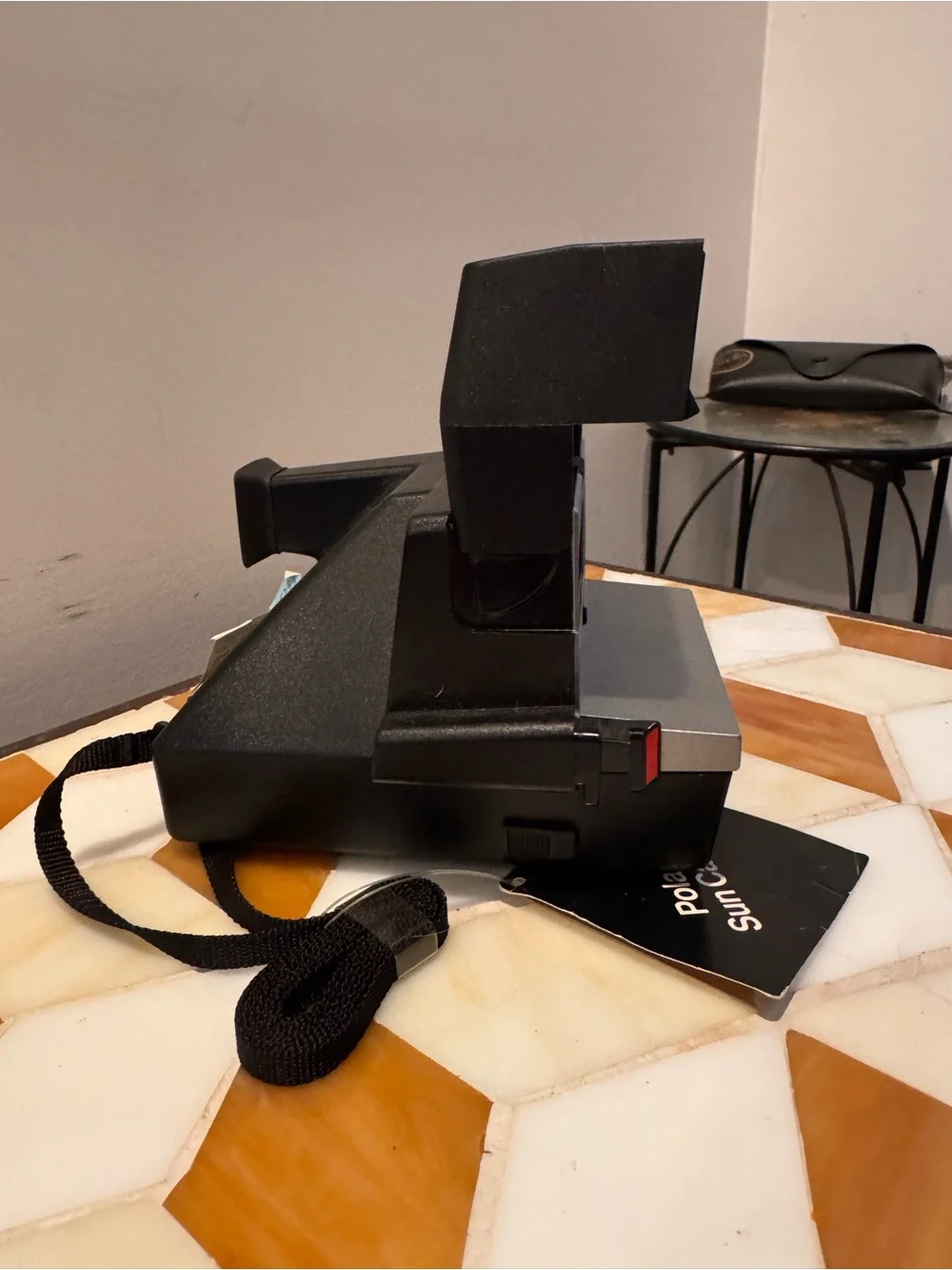 Polaroid Sun 600 LMS Instant Camera - Black and Silver